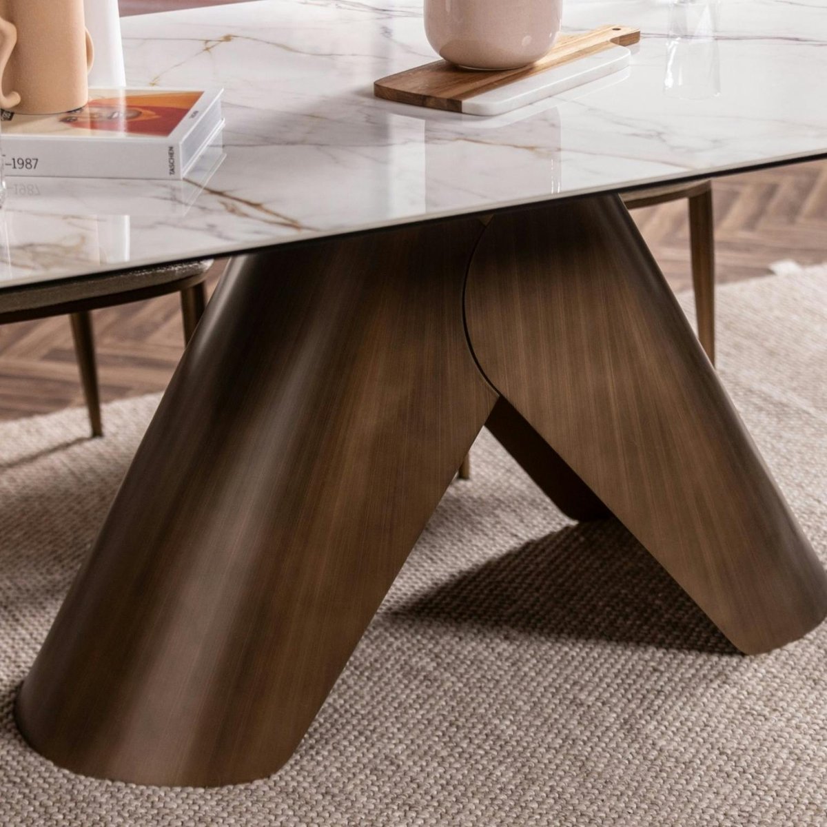 Table en céramique blanche 180-260 cm SEMPIONE blanc, PIER IMPORT