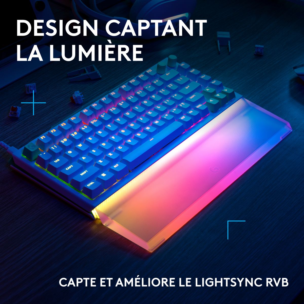 Repose-poignet G512 X PALM REST 75 couleur unique, LOGITECH