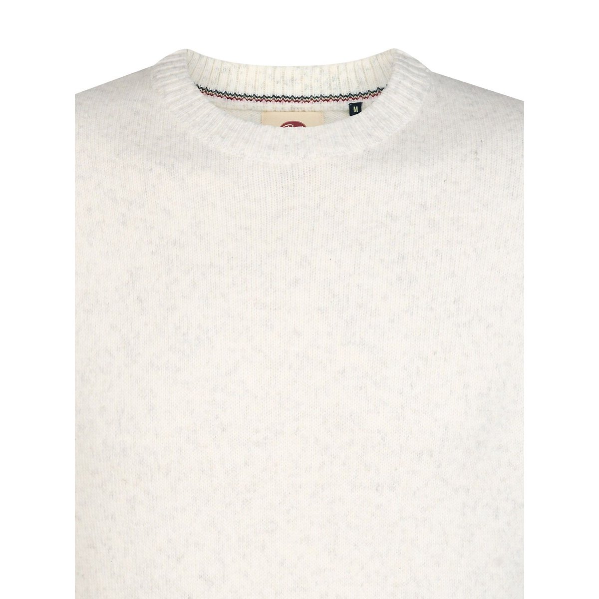Pull col rond en fine maille ecru chiné, PETROL INDUSTRIES