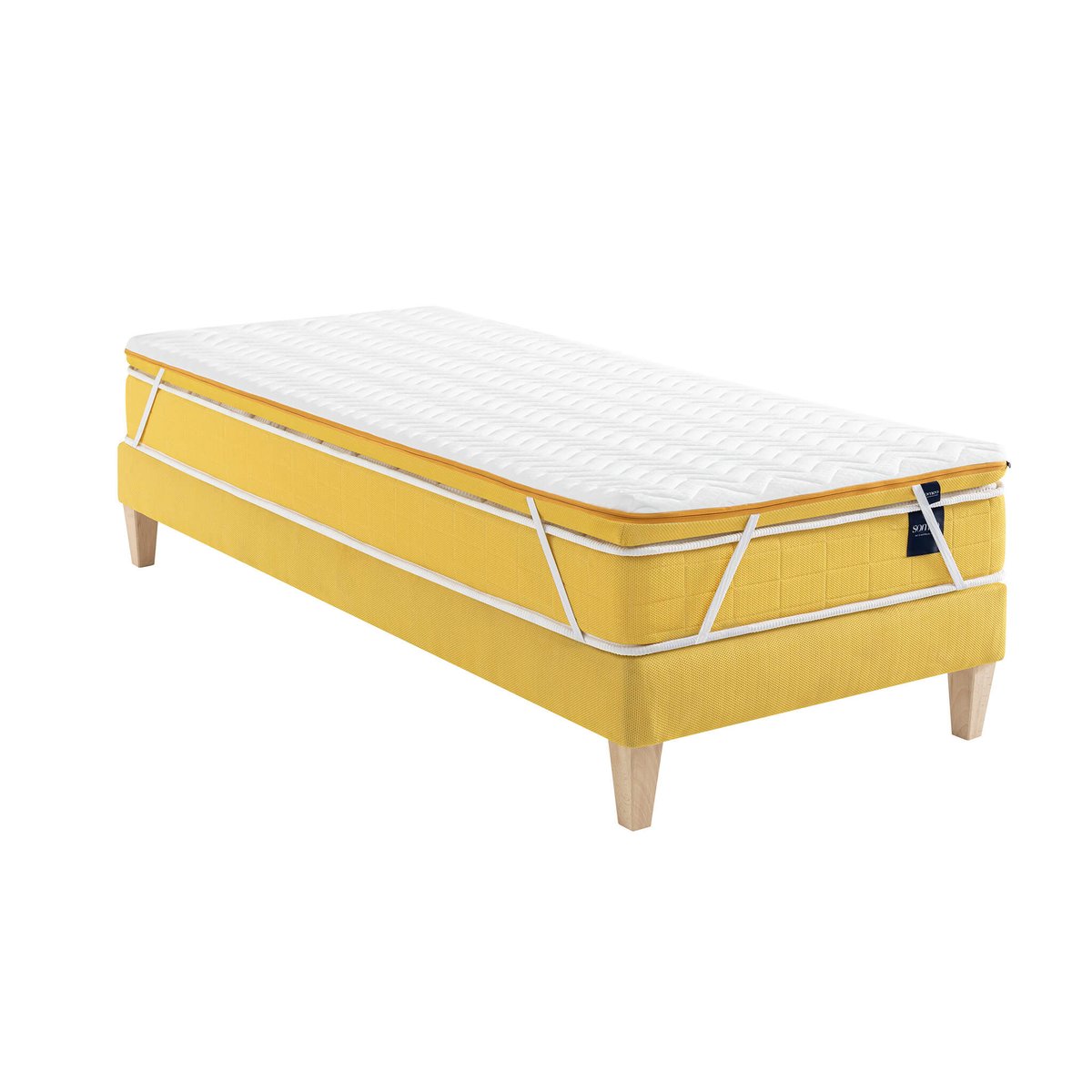 Surmatelas mousse ferme Aurore blanc, SOMEO