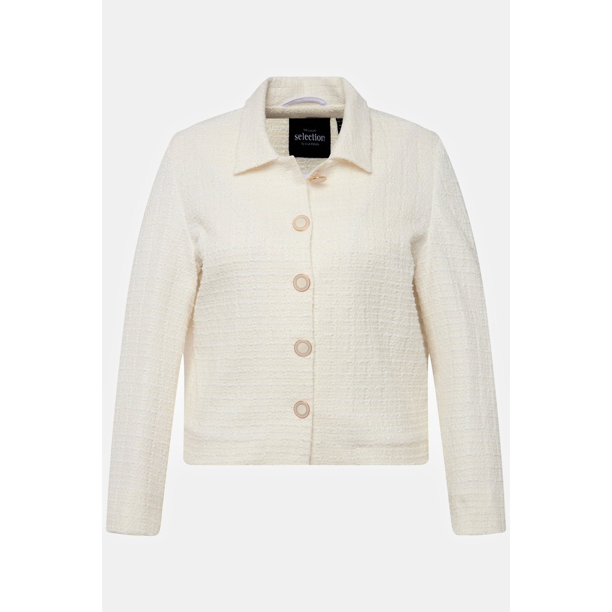 Veste en tissu bouclée, coupe Boxy blanc cassé, ULLA POPKEN