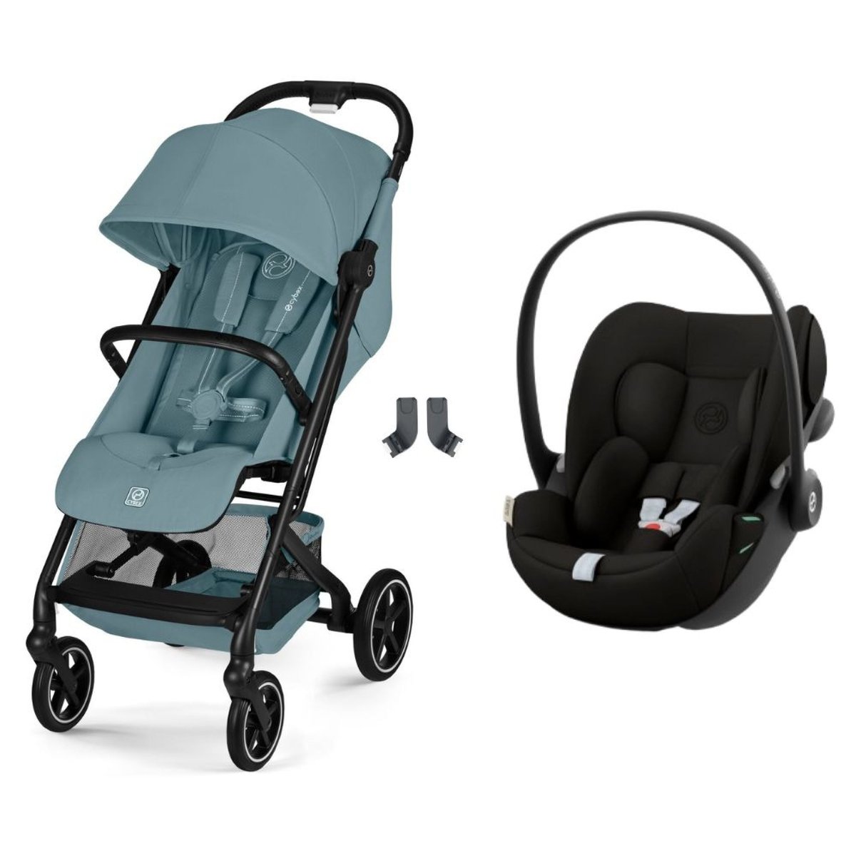 Poussette duo Beezy 4 + siège auto Cloud G3 i-Size bleu stormy blue, CYBEX