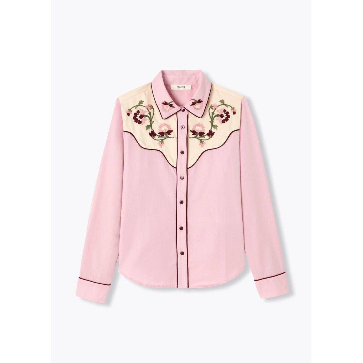 Chemise western brodée rose, PROMOD