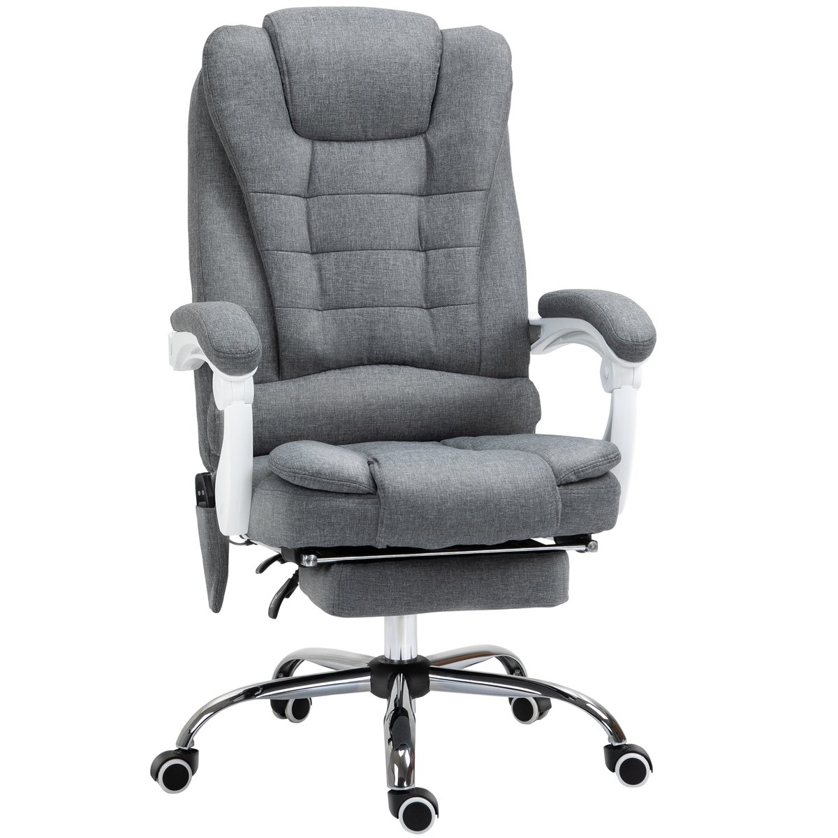 Fauteuil de bureau avec fonction massage gris, HOMCOM