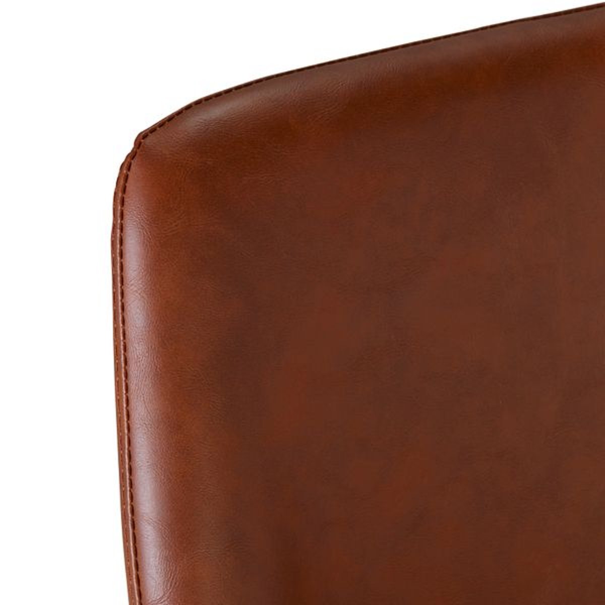 Chaise snack en PU marron marron foncé, ZAGO