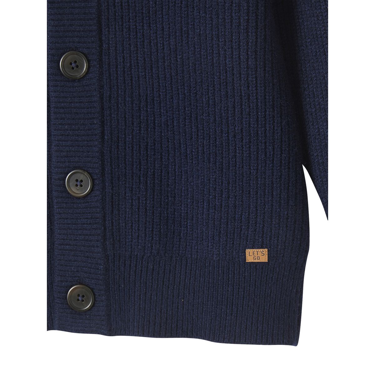 Gilet en maille perlée marine, VERTBAUDET