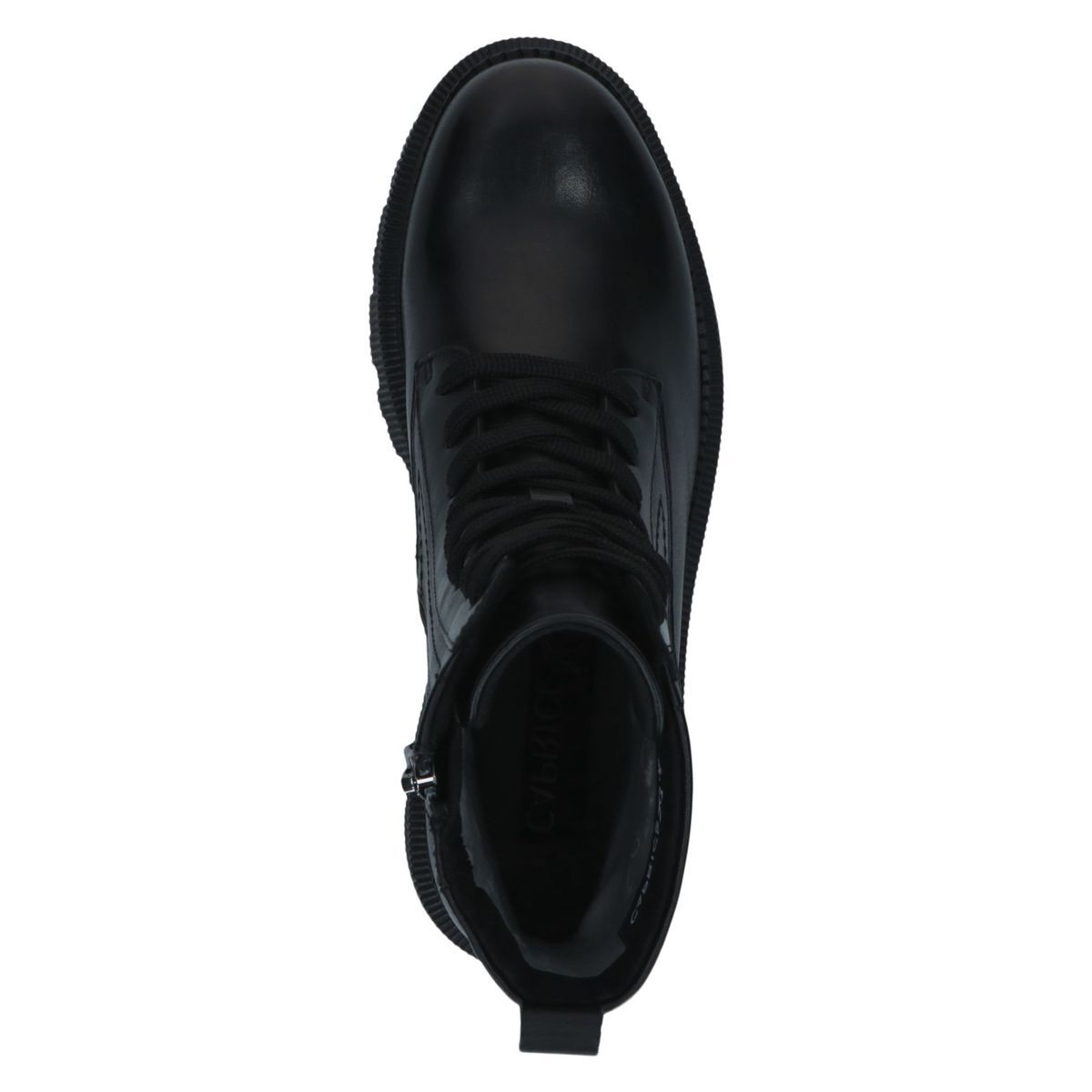 Bottine en cuir noir nappa, CAPRICE