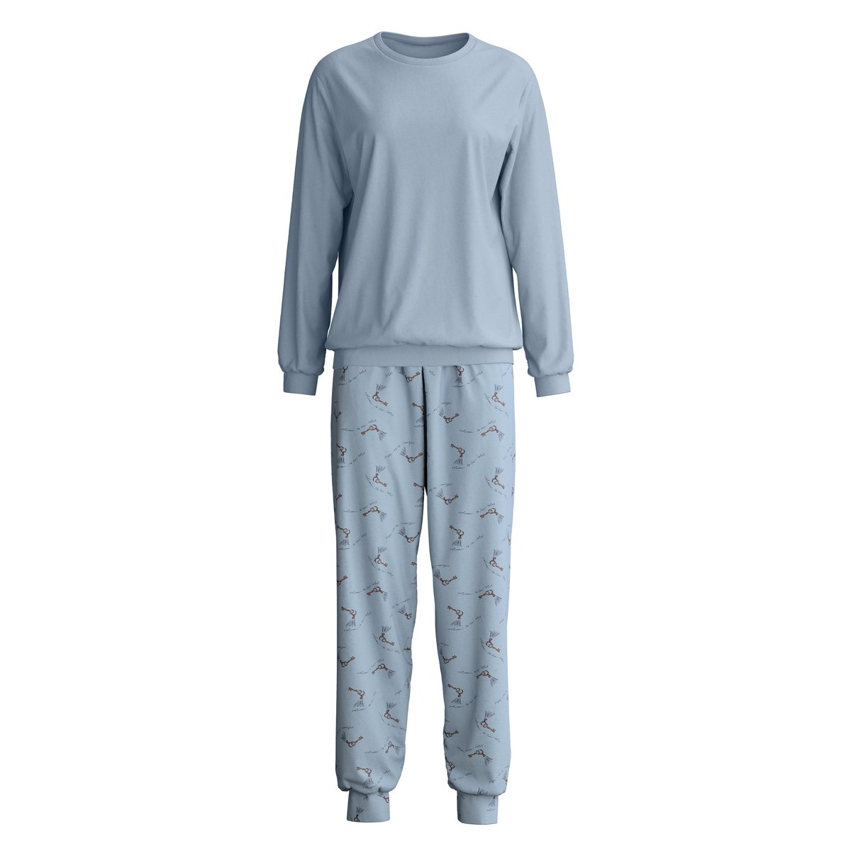 manches longues Coton HOTEL NIGHTS dusty grey, CALIDA