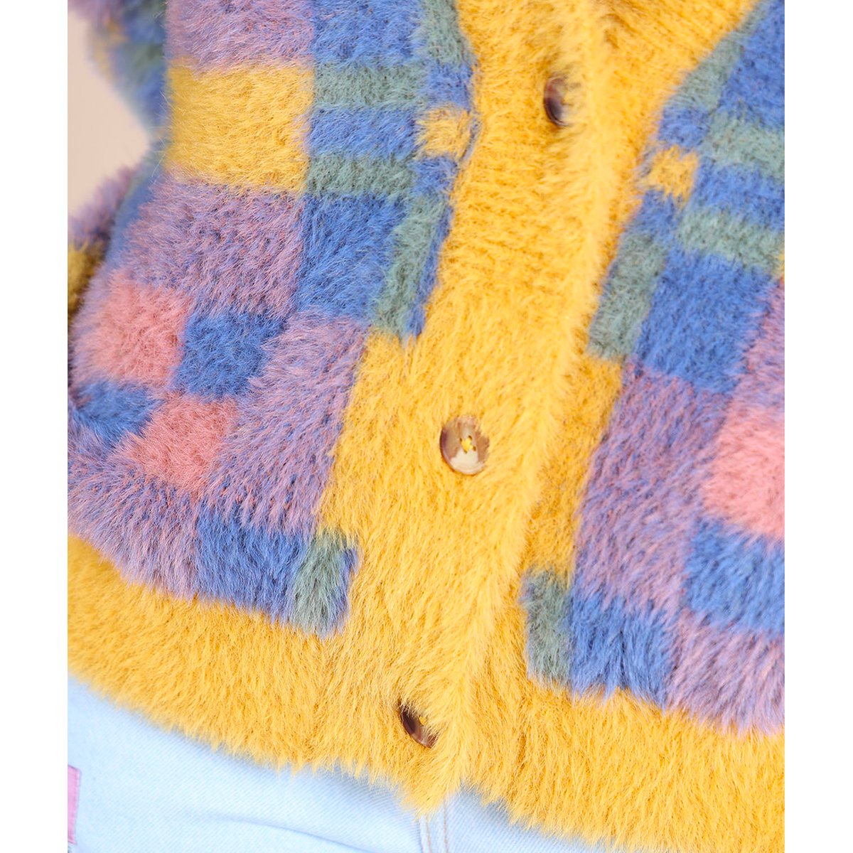 Cardigan doux oversized TILE multicolore, OXBOW