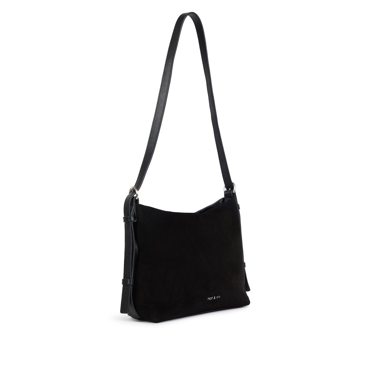 Sac à bandoulière en cuir MINI MOREEN noir, NAT & NIN