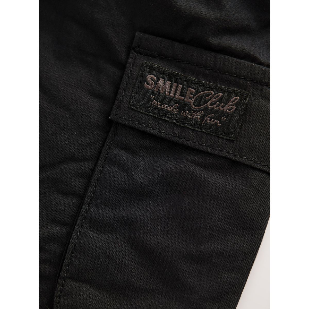 Pantalon cargo doublé noir, NEXT