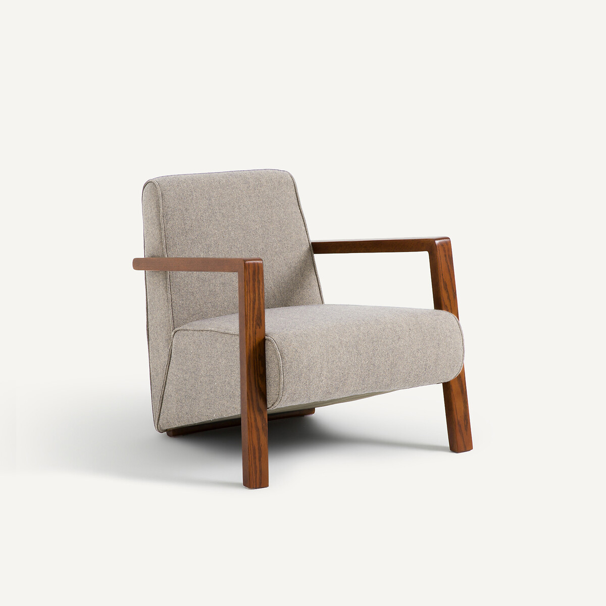 Fauteuil in wol en polyester Sanami naturel, AM.PM