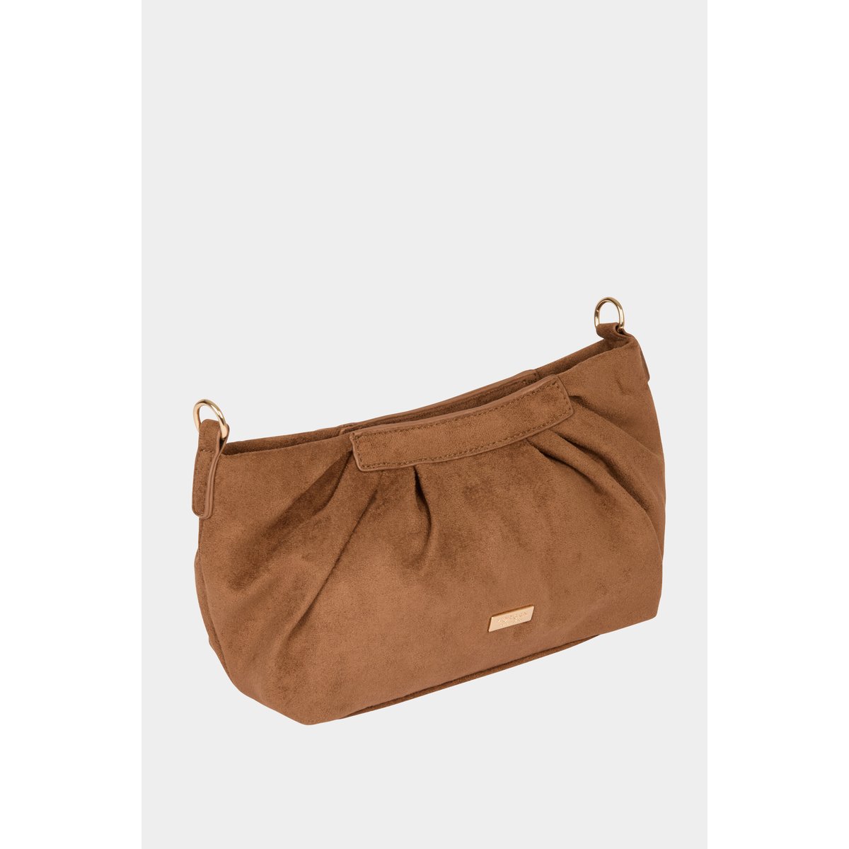 Sac bandoulière suédine marron cognac, MORGAN