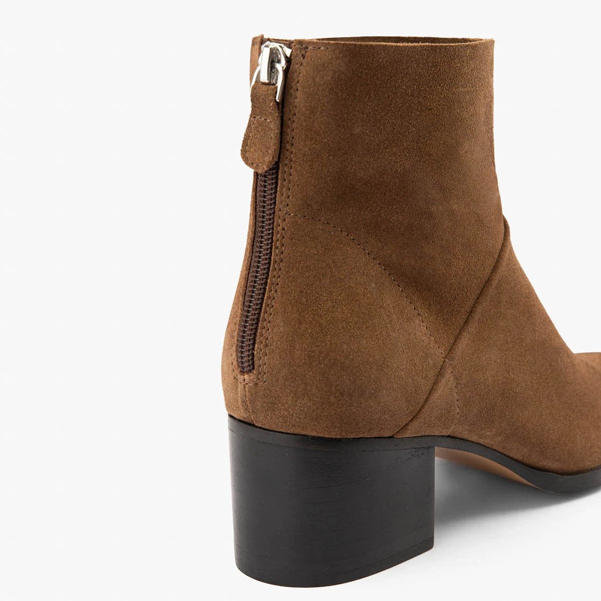 Bottine cuir velours MARYLOU taupe, MAISON TOUFET