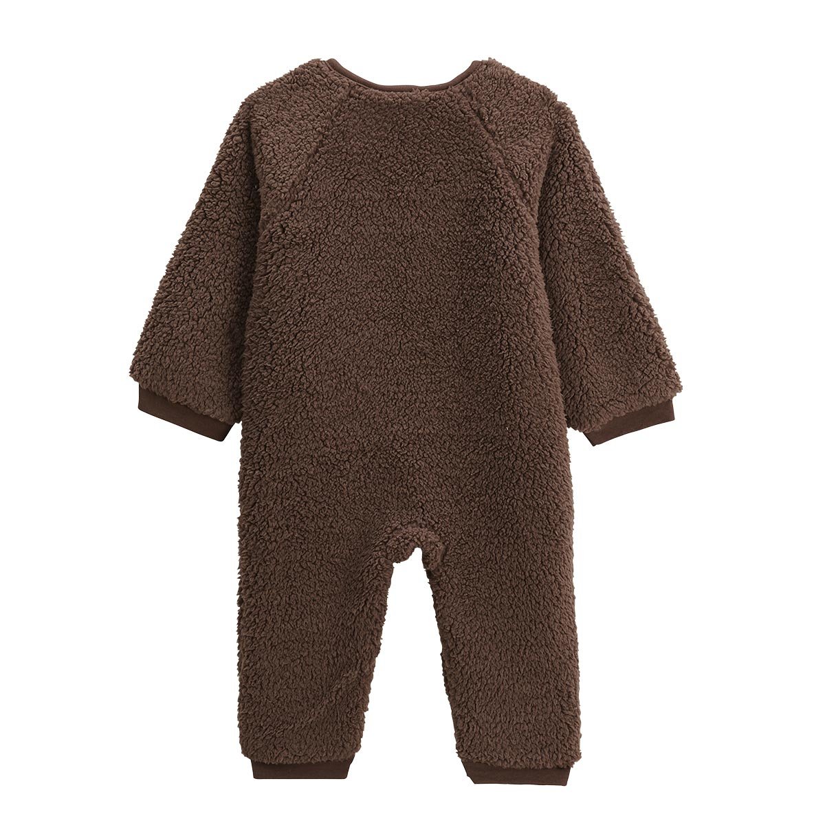 Surpyjama bébé en sherpa Cracotte marron, PETIT BEGUIN