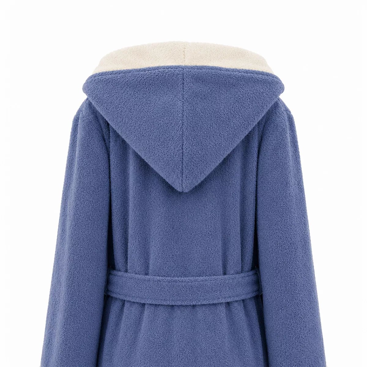Peignoir a capuche pur coton CLUB denim, GARNIER THIEBAUT