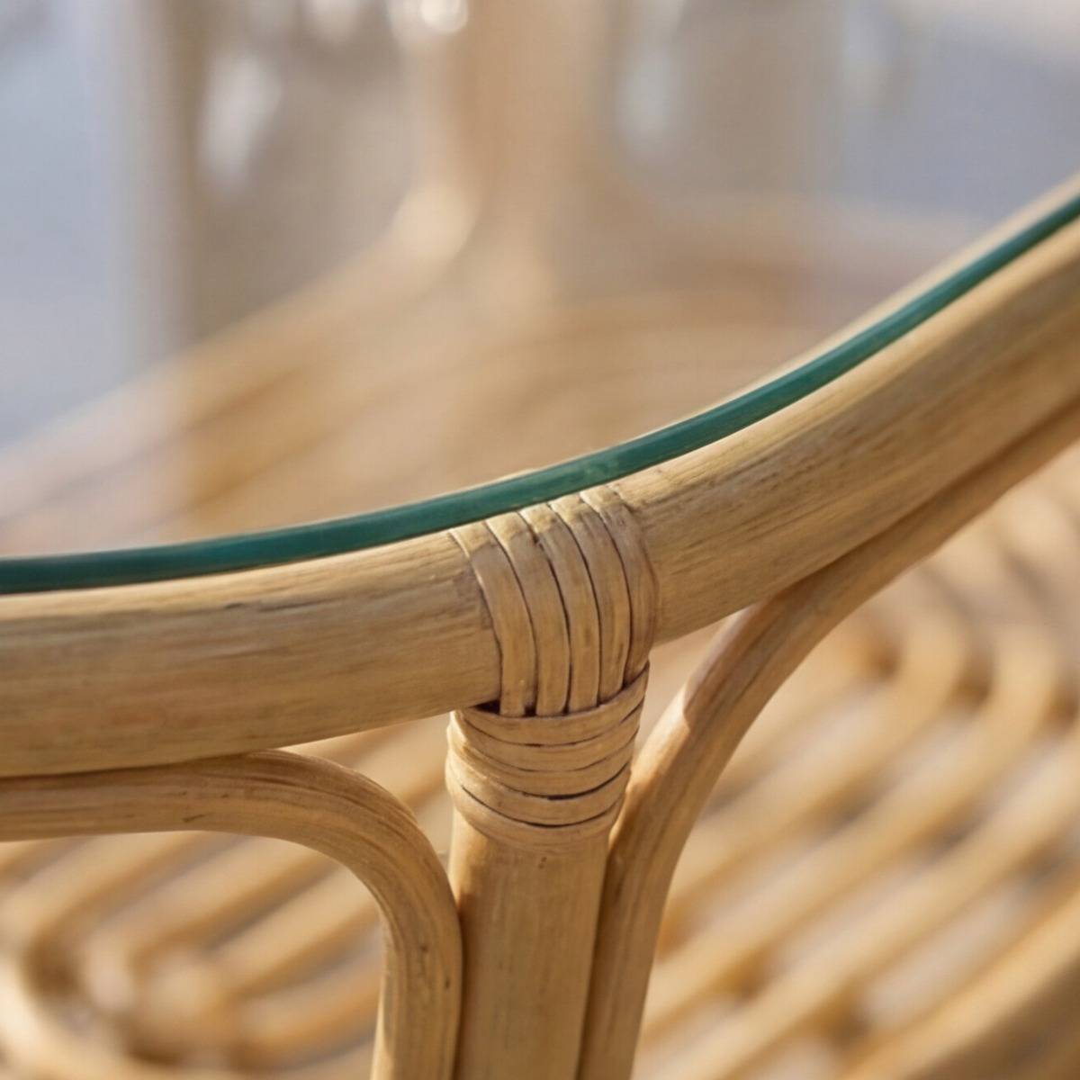 Salon de jardin en rotin et tissu RATTAN bois foncé, MADE IN MEUBLES