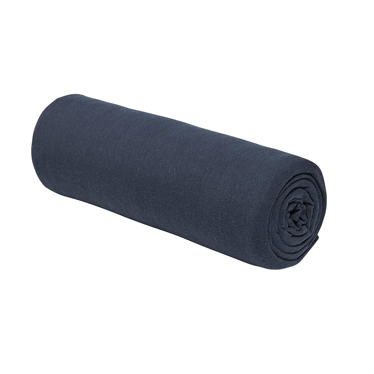 Drap housse Jersey 2 personnes uni ESSENTIAL bleu marine, TODAY