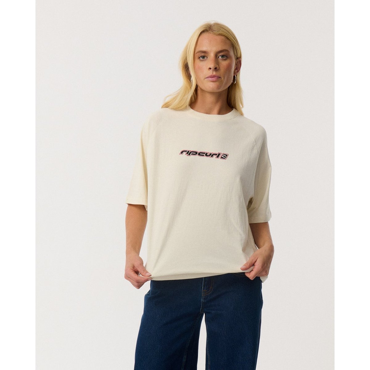 T-shirt Sunset BEACH RAGLAN BOXY bone, RIP CURL