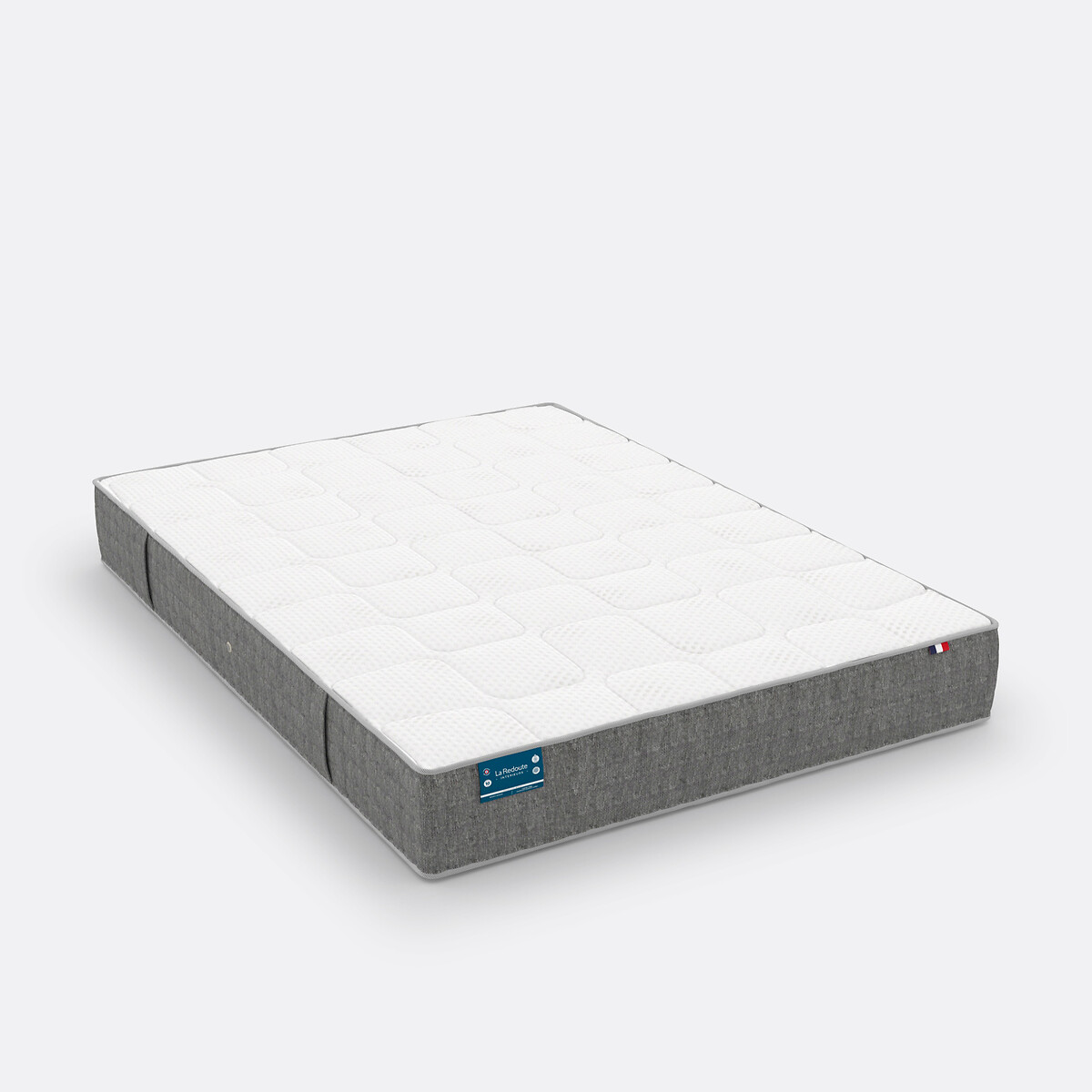 Matelas 660 ressorts, 7 zones, soutien ferme, accueil moelleux blanc/gris, LA REDOUTE INTERIEURS