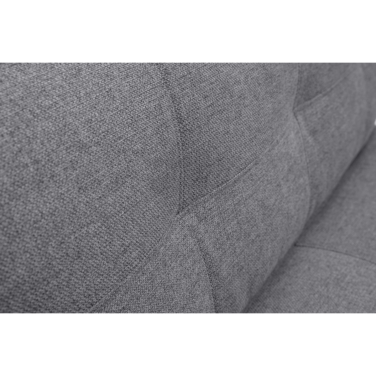 Chauffeuse 2 places convertible en tissu vert de gris SALLY gris foncé, MILIBOO