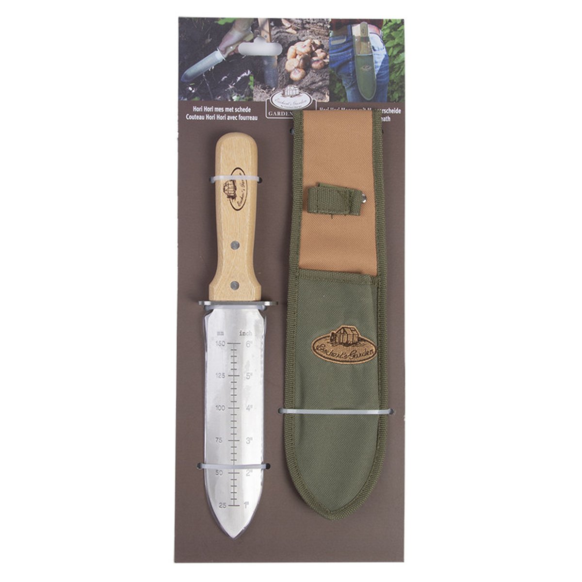 Couteau Hori Hori avec fourreau 32 cm couleur unique, ESSCHERT DESIGN