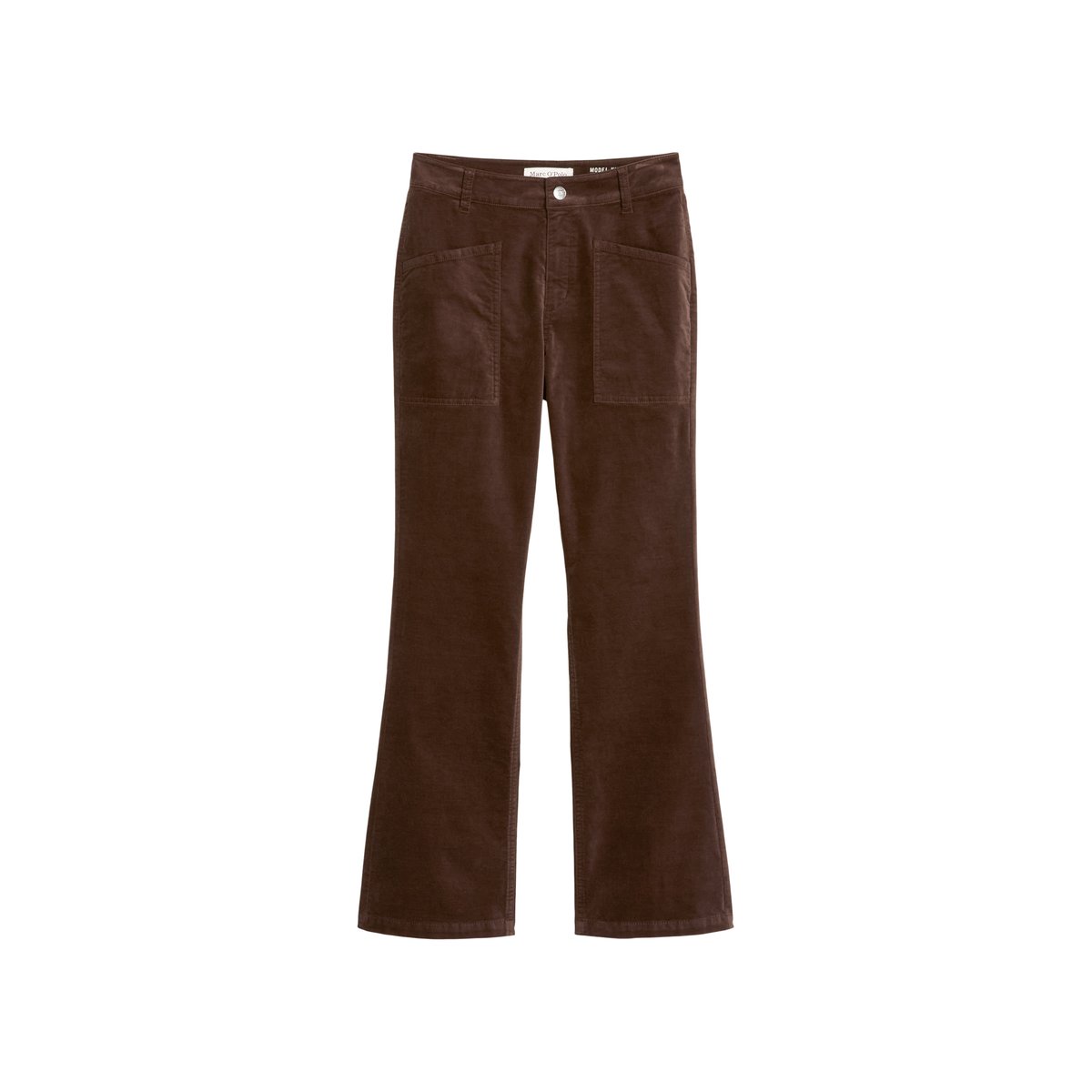 Pantalon en velours modèle Kiruna flared en Organic Cotton Stretch dunkelbraun, MARC O'POLO