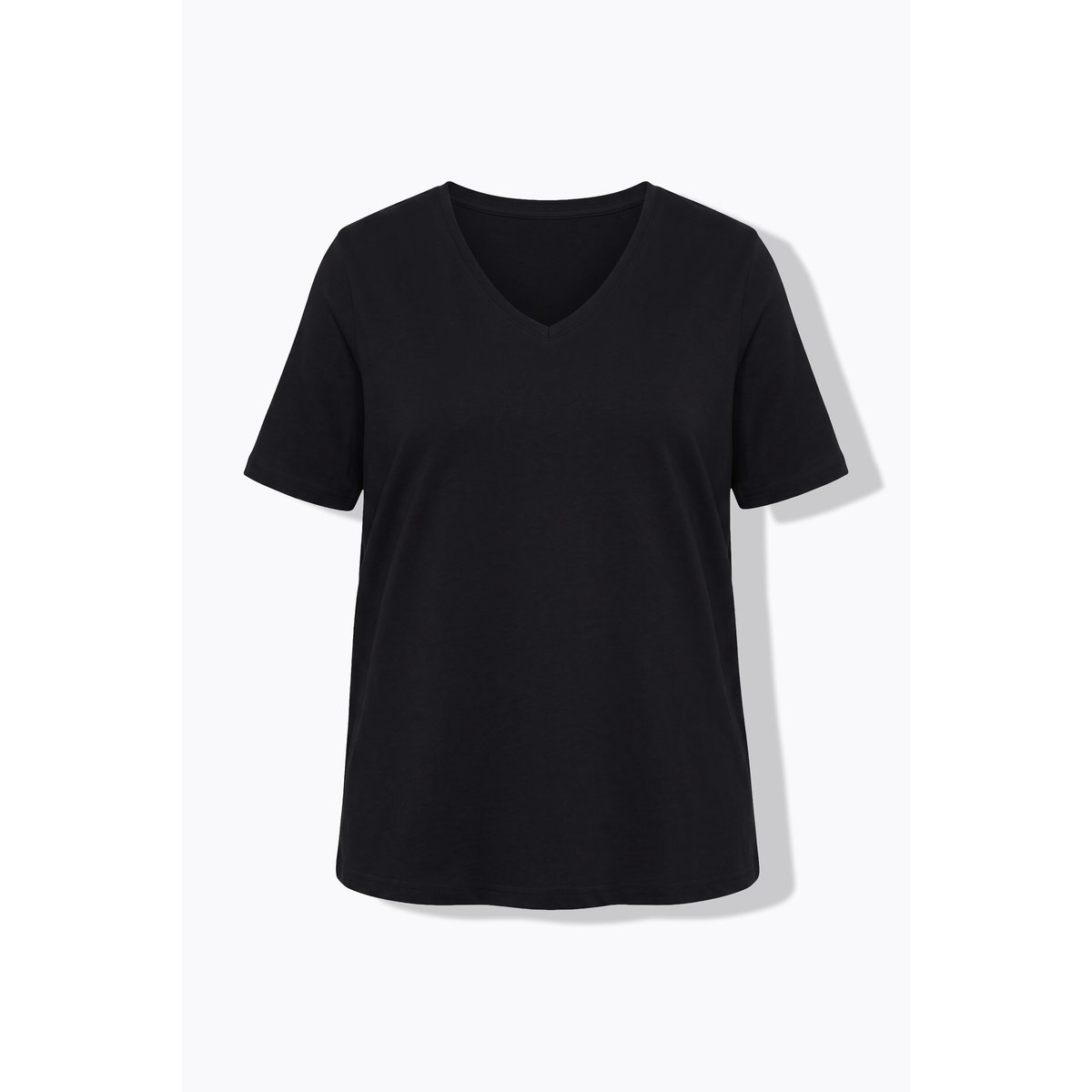 T-shirt, coupe classique, manches mi-hauteur noir, ULLA POPKEN