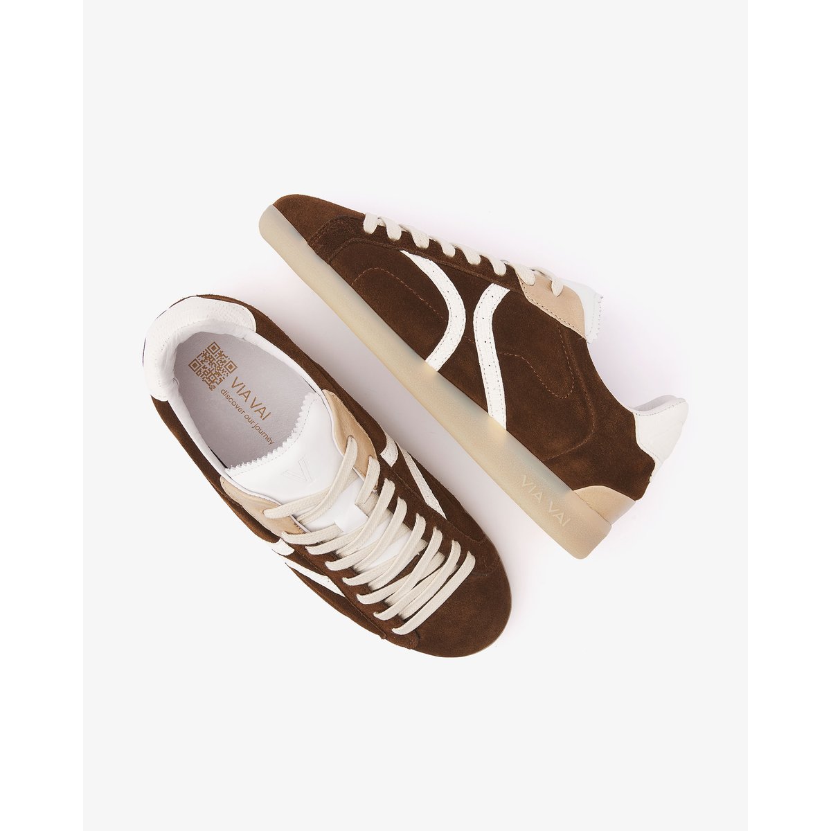Baskets NILLA KHLOE marron, VIA VAI