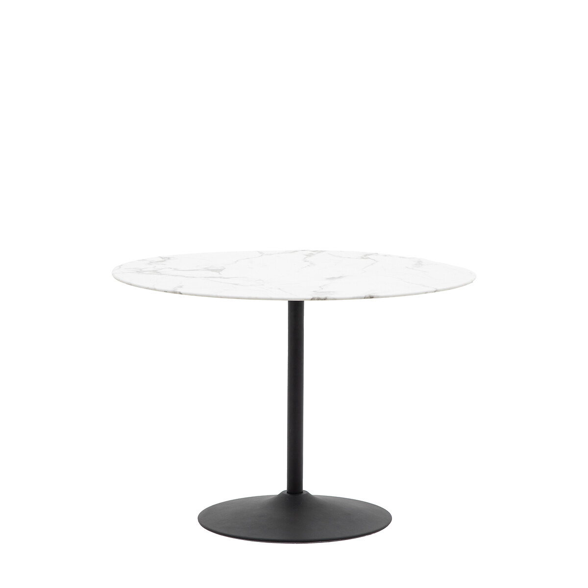 Cayuga Glass Marble Effect Dining Table (Seats 4) marble white, SO'HOME