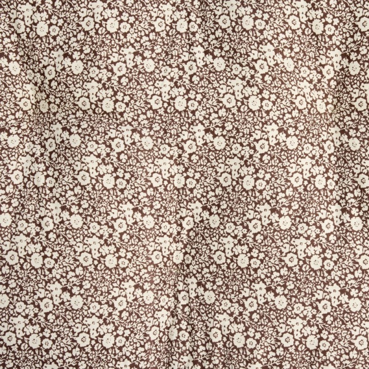 Matelas d'assise imprimé petites fleurs rouge bordeaux, MADAM STOLTZ