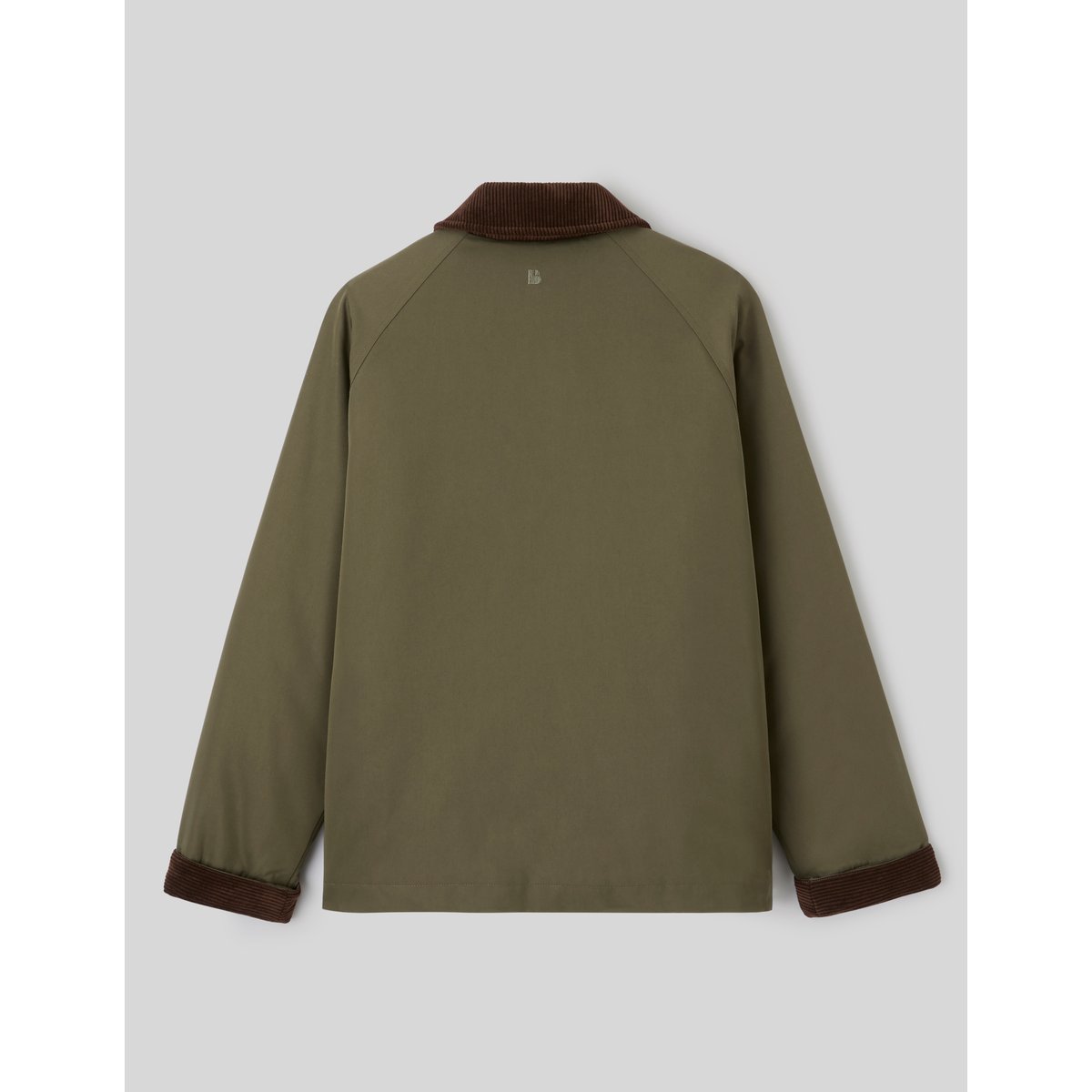 Veste avec col velours cotelé vert kaki, BZB