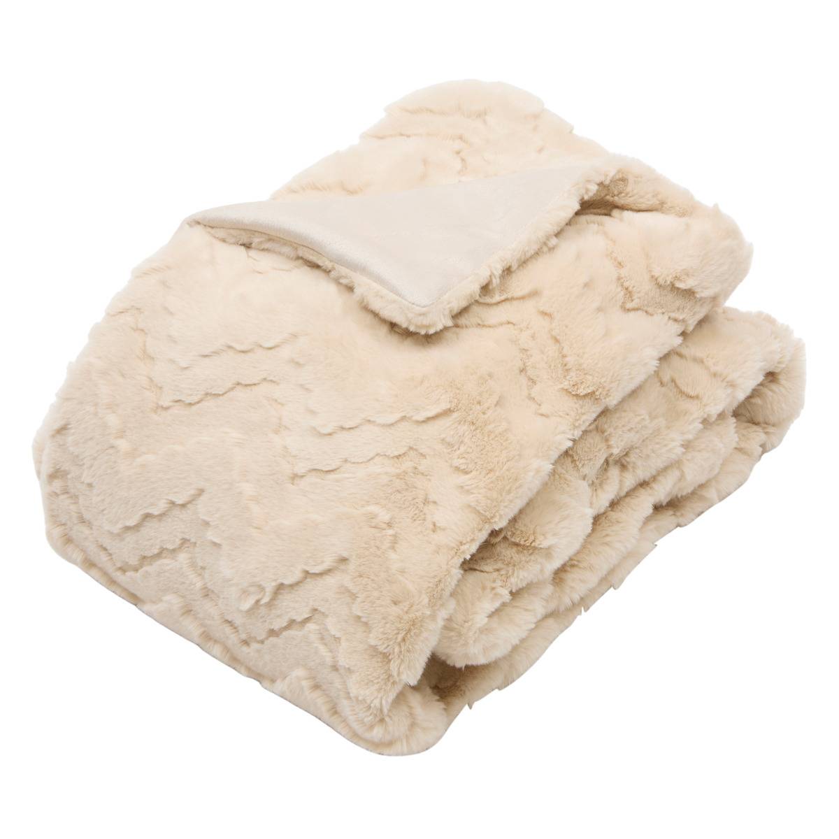 Plaid NALIA beige lin, ATMOSPHERA