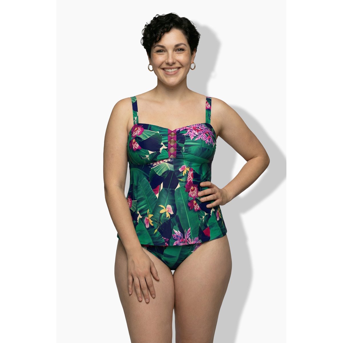 Tankini à fleurs menthe verte, ULLA POPKEN