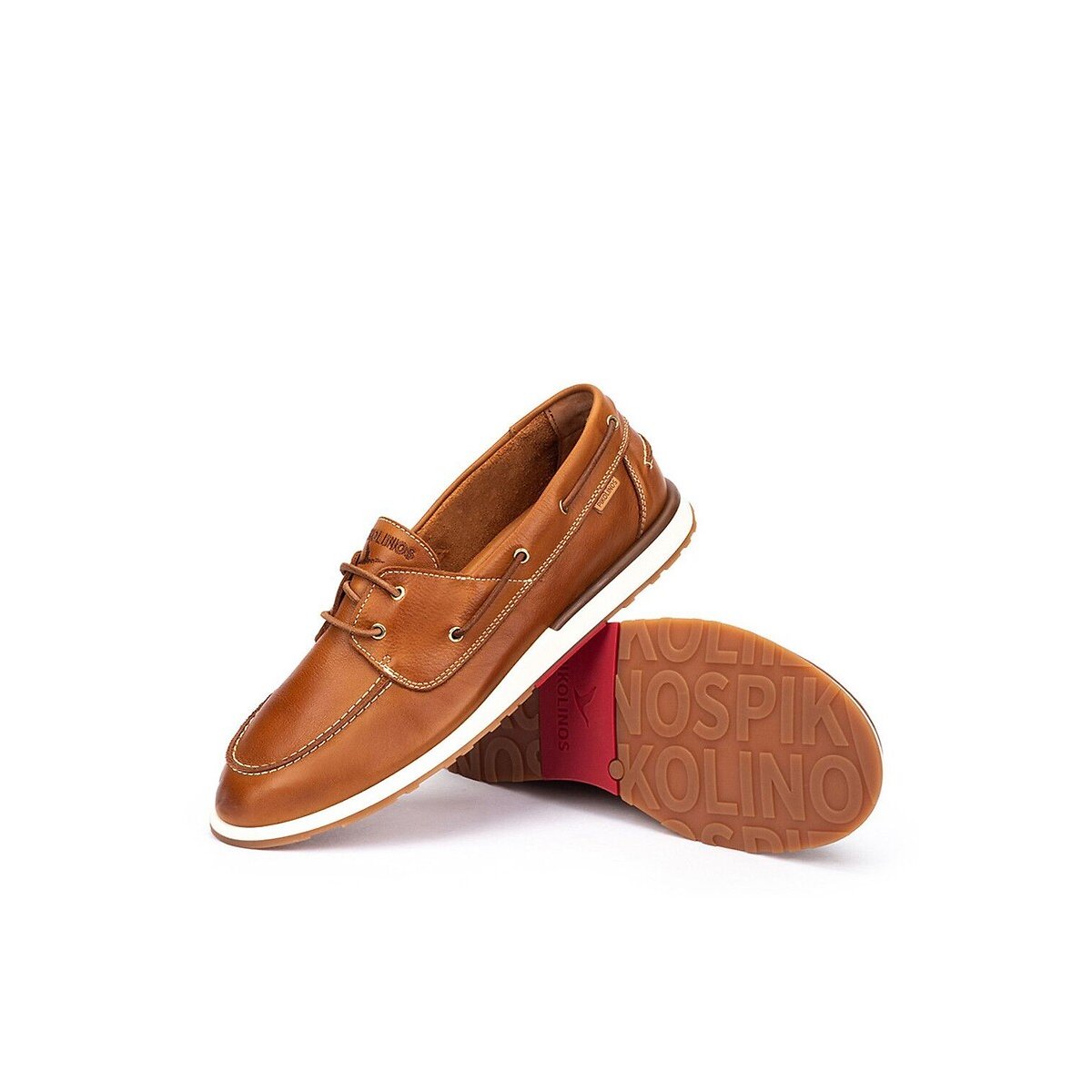 Chaussures bateau en cuir, DENIA cognac, PIKOLINOS