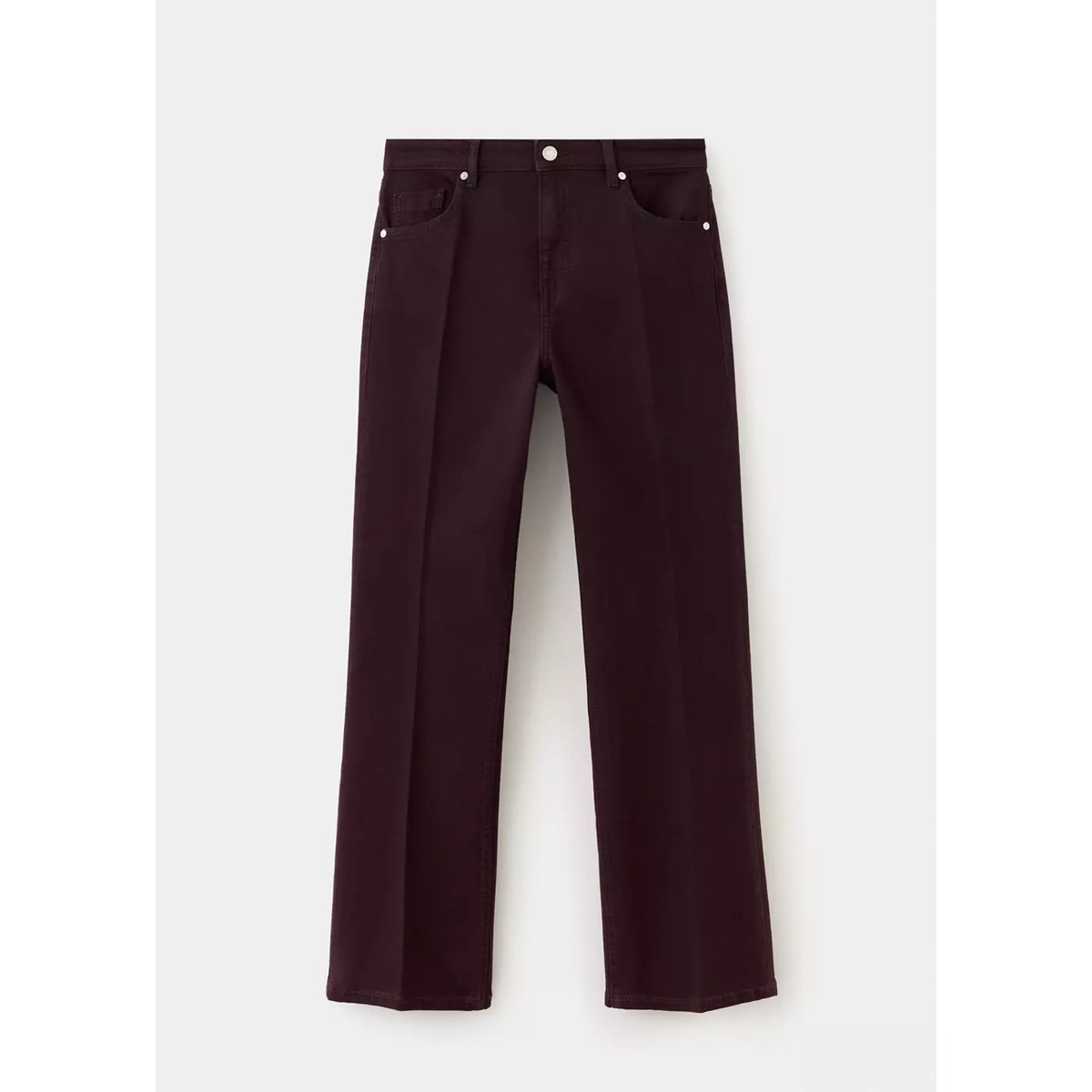 Jean Sienna flare crop lie de vin, MANGO