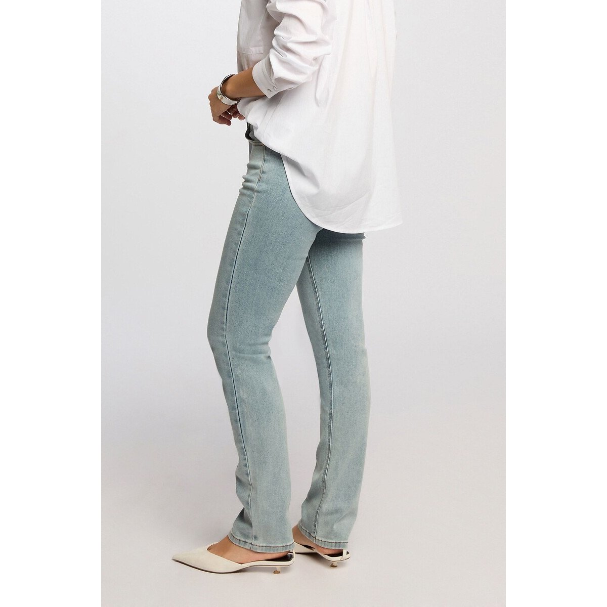 Jean regular, droit bleached, MORGAN