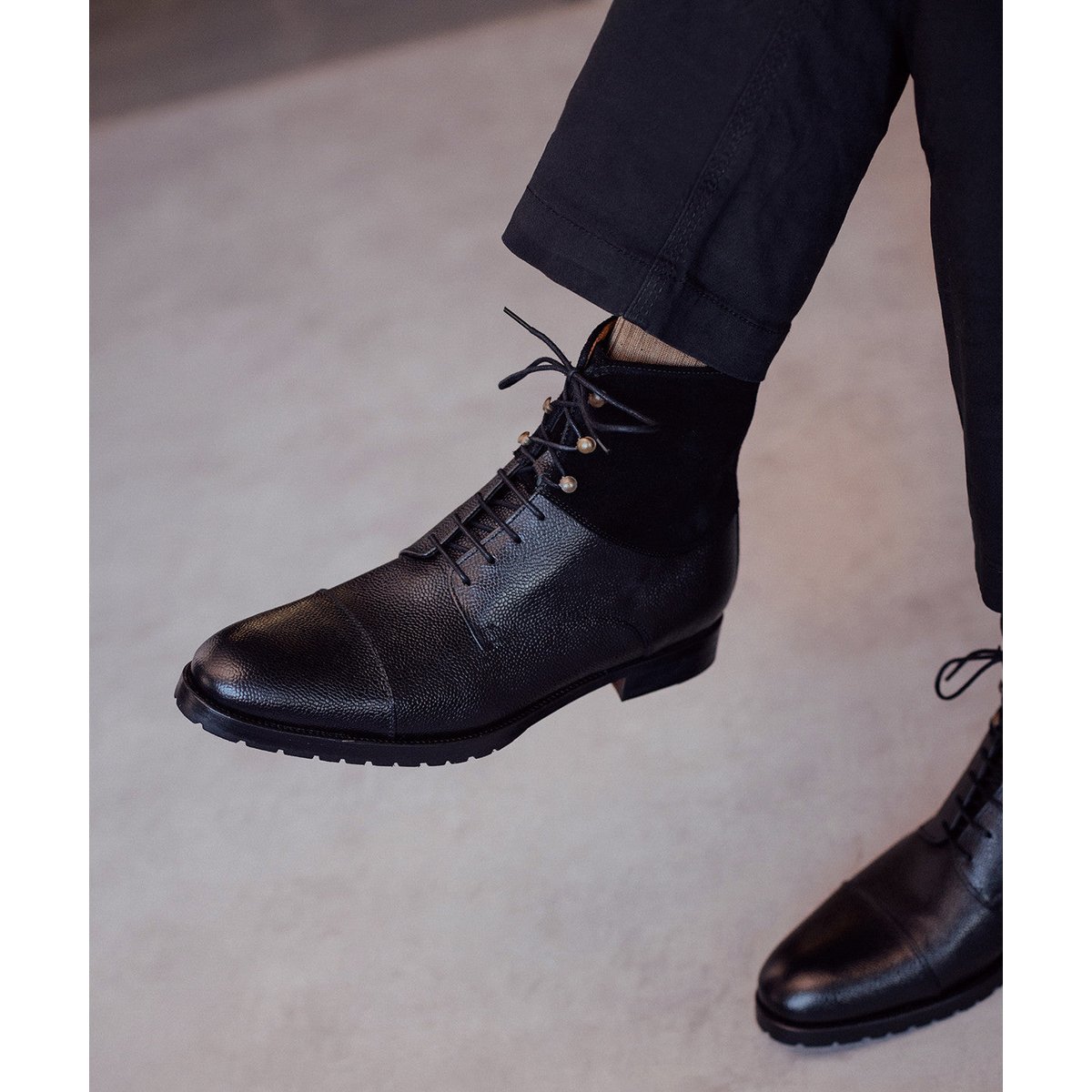 Bottines cuir GRAHAMS noir, FINSBURY