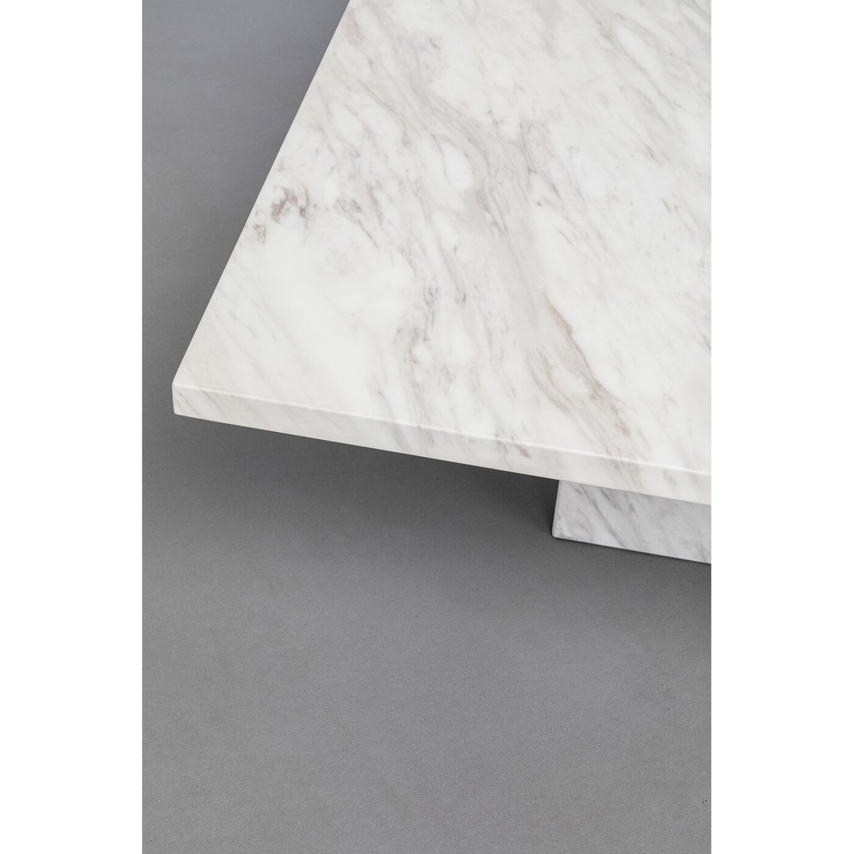 Table basse carrée en marbre, ARTISTICO blanc, KARE DESIGN