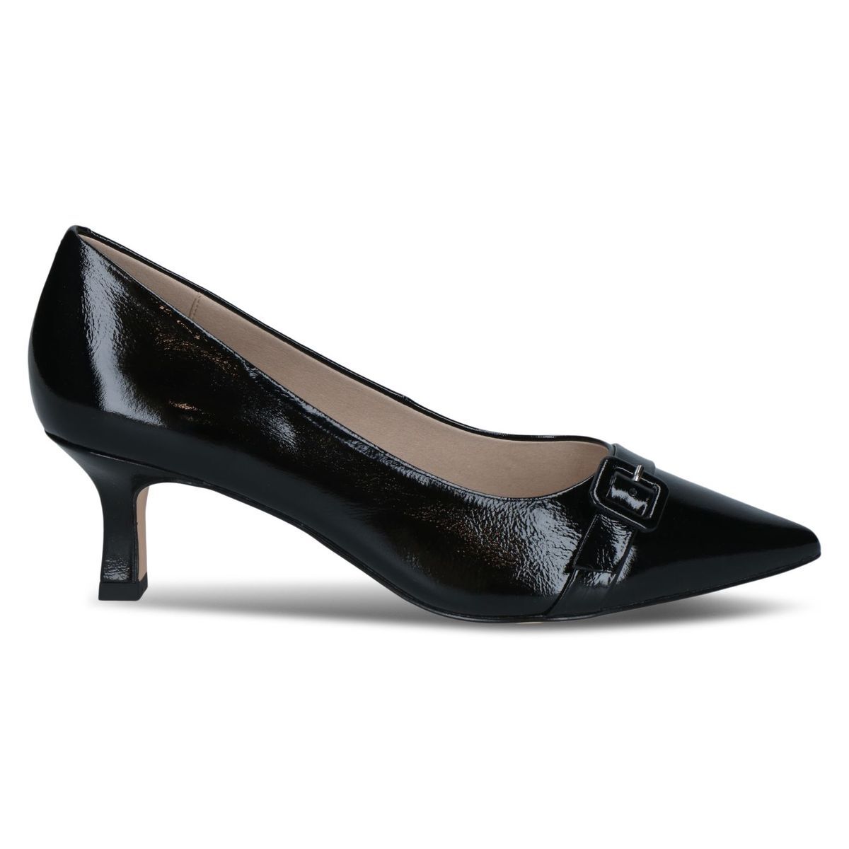 Escarpin en cuir noir mat, CAPRICE