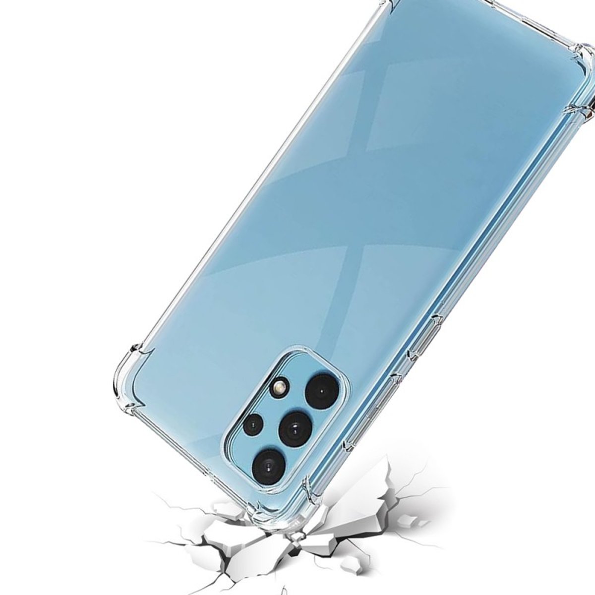 Coque Galaxy A53 antichoc + 2 vitres transparent, EVETANE