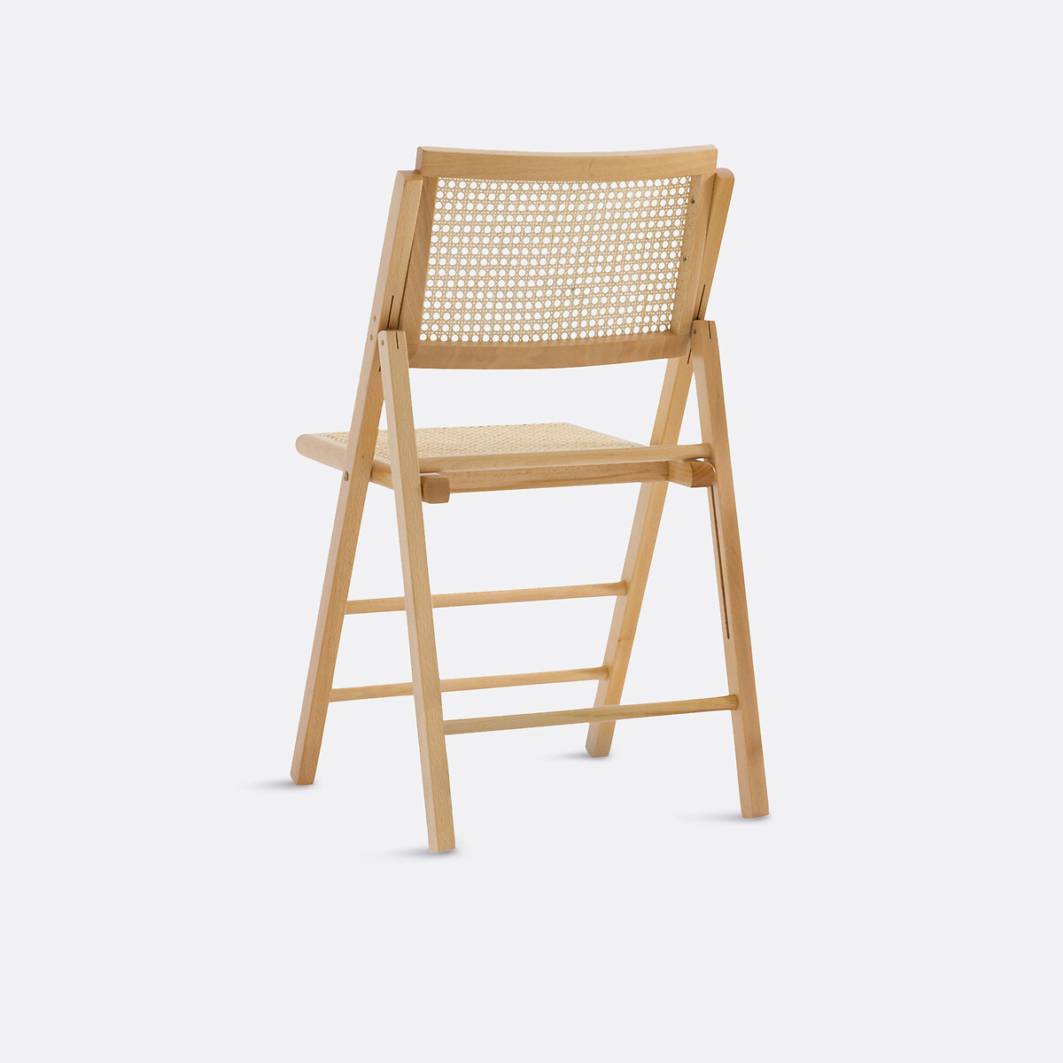 Chaise pliante hêtre et cannage, Rivia naturel, LA REDOUTE INTERIEURS