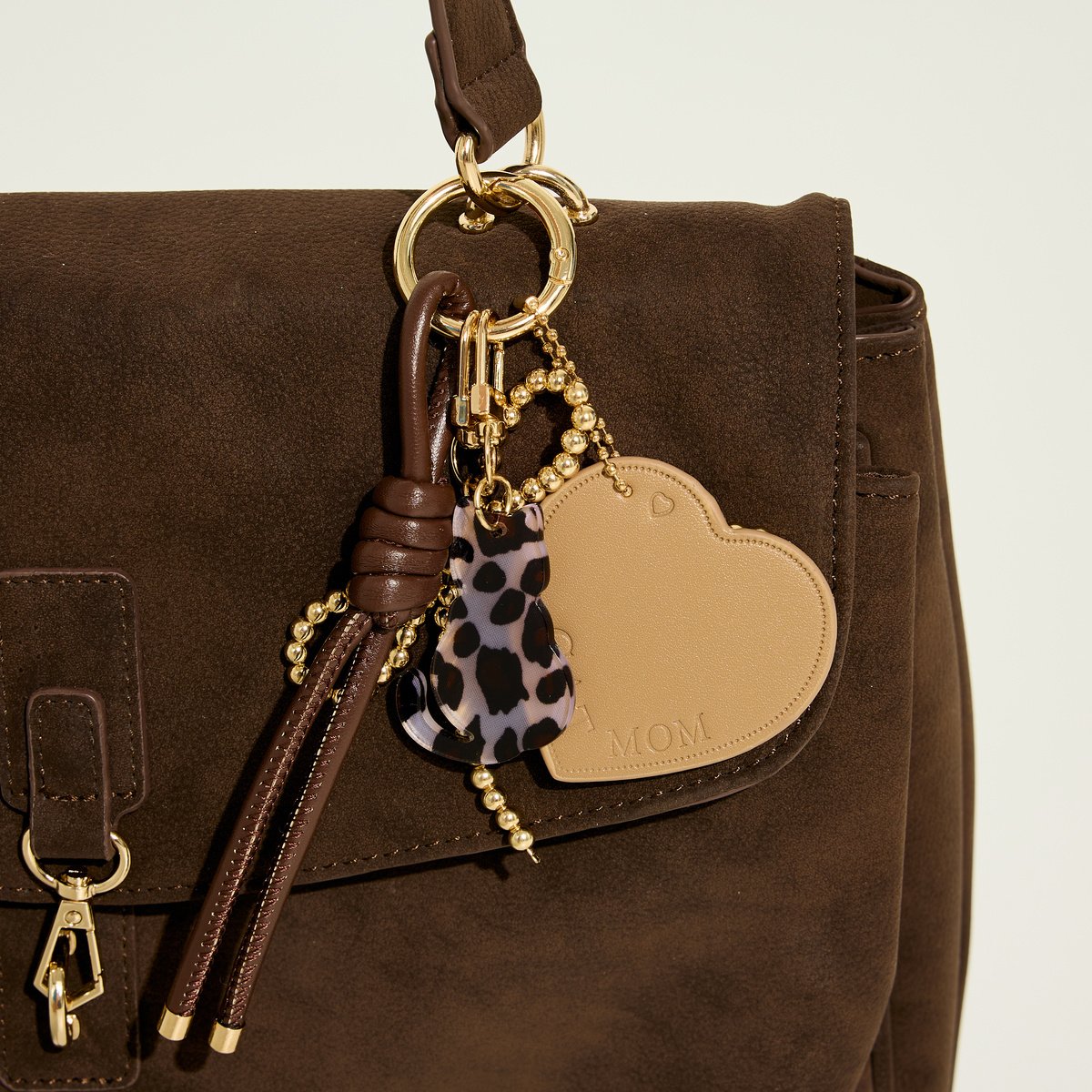 Grigri de sac chat marron camel, GRAIN DE MALICE