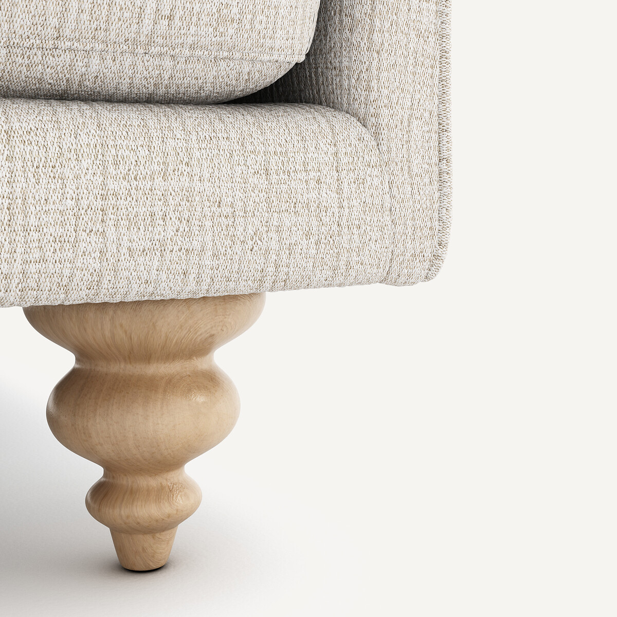 Fauteuil, en toile jaspée, LAZARE naturel, AM.PM