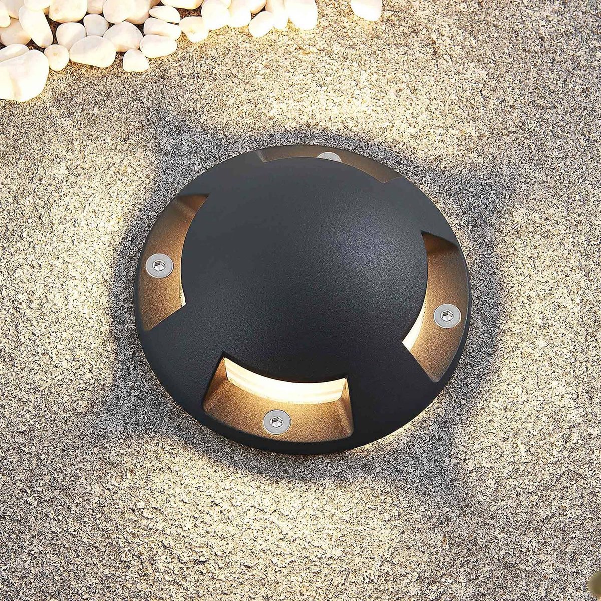 Luminaire extérieur en aluminium moderneLED gris foncé, LINDBY