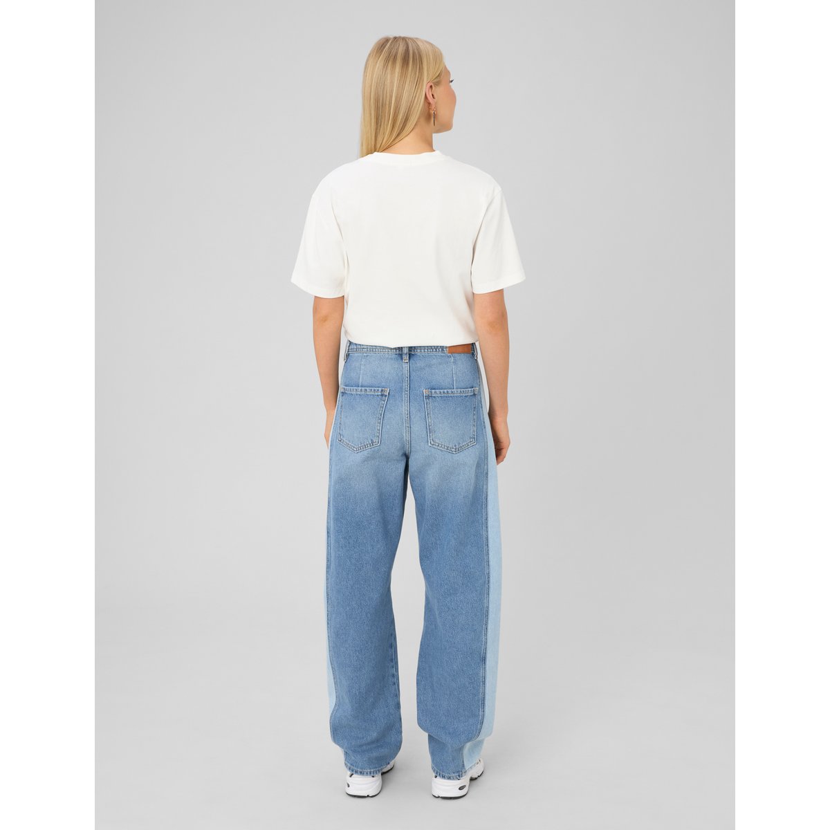 Jean balloon bicolore bleu moyen, BZB