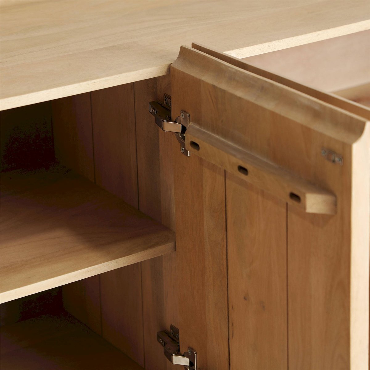 Buffet scandinave en bois de manguier VACIO bois clair et noir, RECOLLECTION