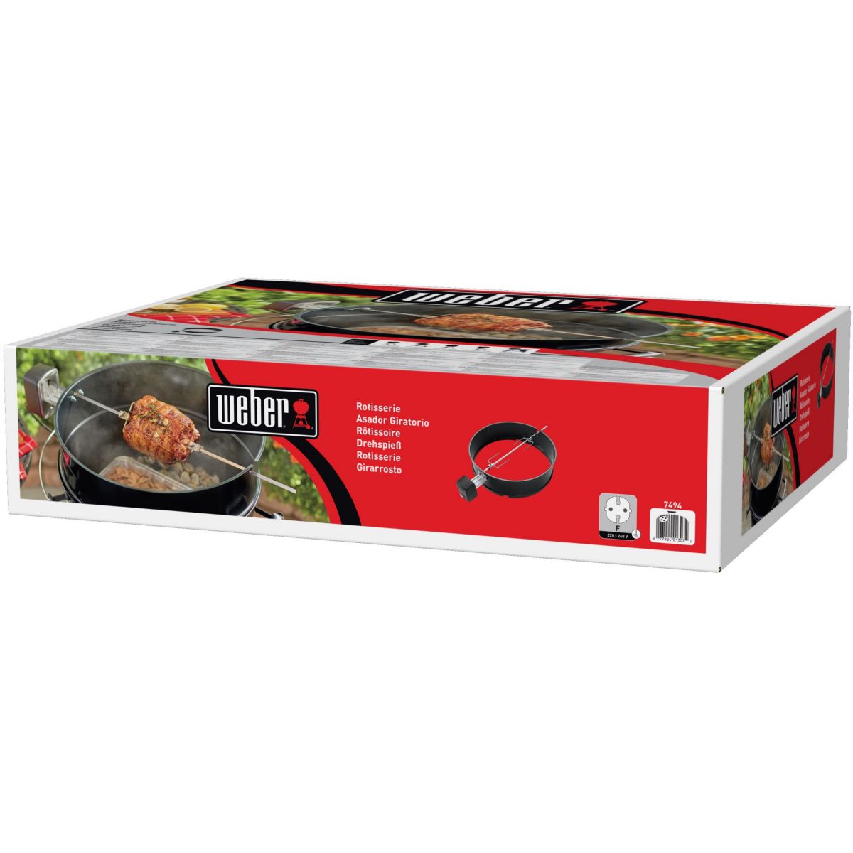 Tourne broche barbecue pour BBQ charbon 57cm noir, WEBER