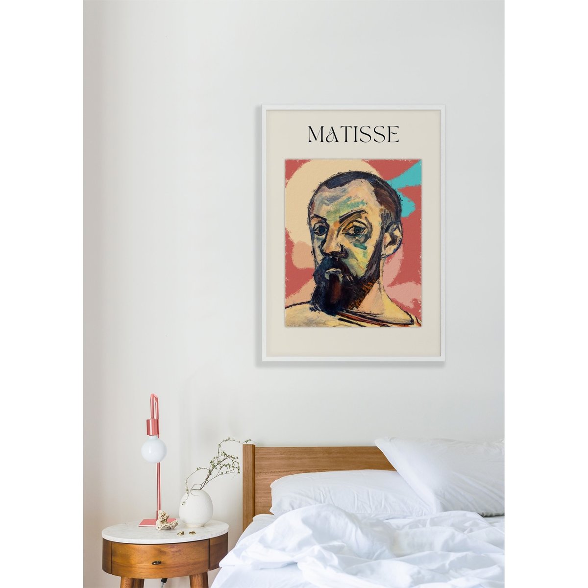 Affiche Matisse - Portrait Expressionniste blanc, L'AFFICHERIE