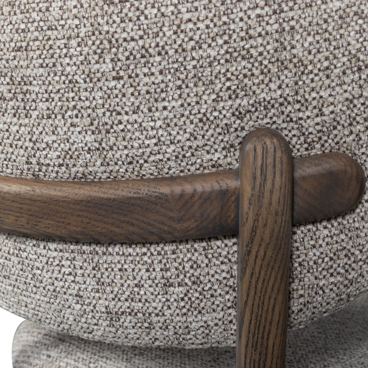 Lot de 2 chaises de table en polyester UDAR marron, WOOOD